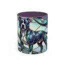 Teal Galaxy Staffy Stained Glass Style Mug