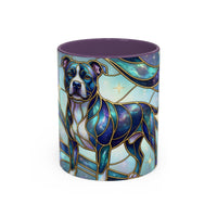 Teal Galaxy Staffy Stained Glass Style Mug