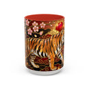 Sakura Tiger Stained Glass Style Mug
