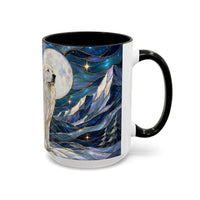 Mountain Guardian Great Pyrenees Stained Glass Style Mug