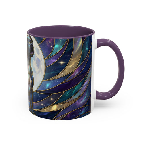 Moonlit Staffy Stained Glass Style Mug