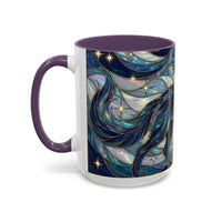 Sapphire Wolf Stained Glass Style Mug