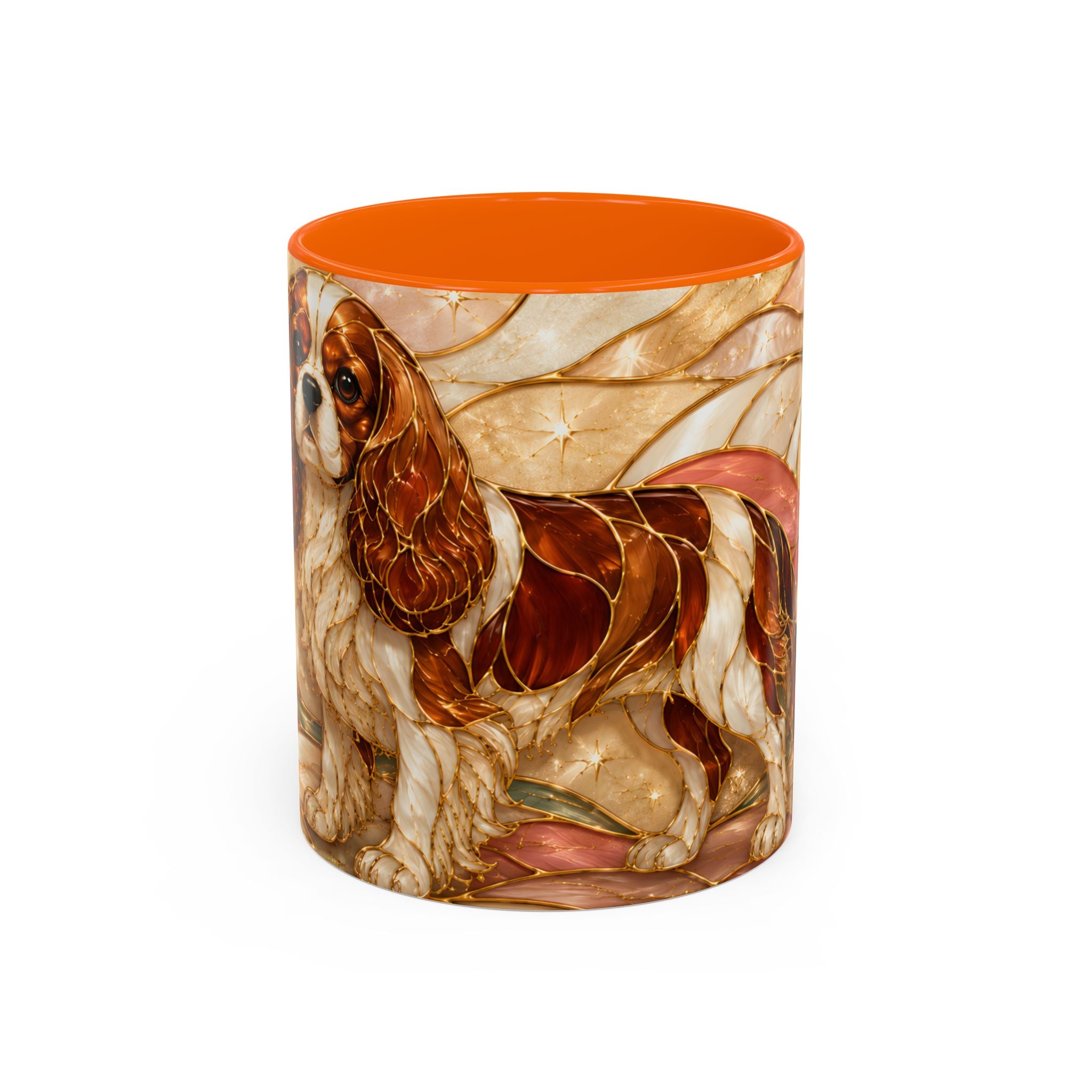 Blossom Cavalier King Charles Spaniel Stained Glass Style Mug