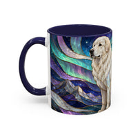 Aurora Peaks Great Pyrenees Stained Glass Style Mug
