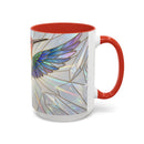 Rainbow Hummingbird Stained Glass Style Mug