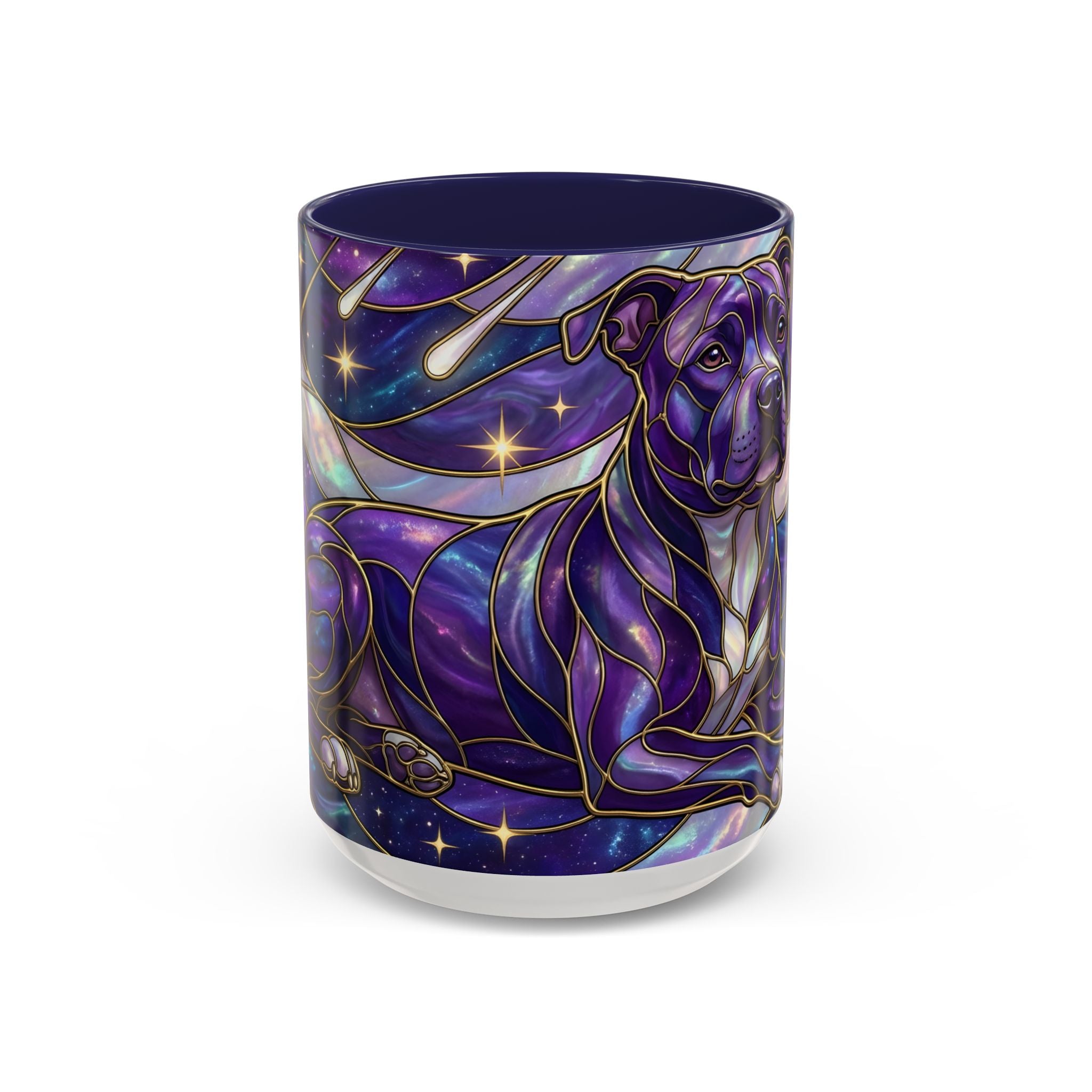 Cosmic Glow Staffy Stained Glass Style Mug