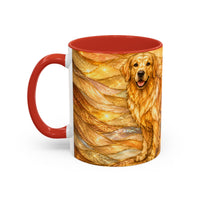 Golden Glow Golden Retriever Stained Glass Style Mug