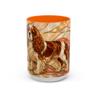 Blossom Cavalier King Charles Spaniel Stained Glass Style Mug