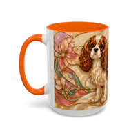 Blossom Cavalier King Charles Spaniel Stained Glass Style Mug