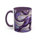 Purple Lion Stained Glass Style Mug