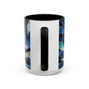 Northern Glow Wolf Stained Glass Style Mug