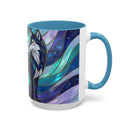 Celestial Wolf Stained Glass Style Mug