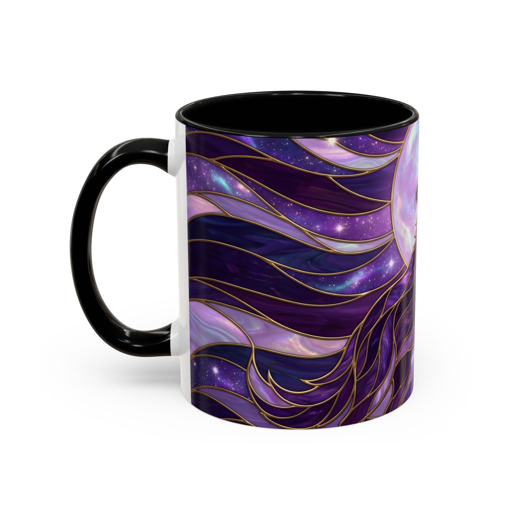 Amethyst Wolf Stained Glass Style Mug