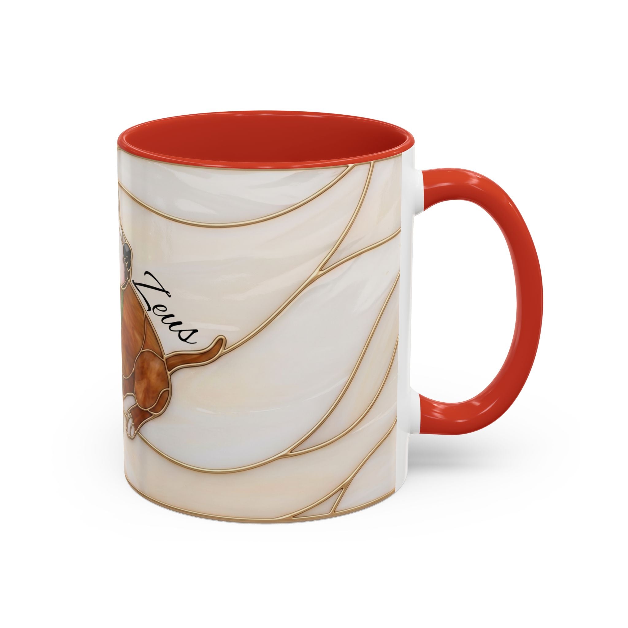 Custom Dog Portrait Stained Glass Style Mug