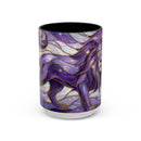 Purple Lion Stained Glass Style Mug