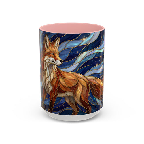 Midnight Fox Stained Glass Style Mug