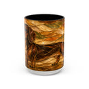 Golden Dachshund Stained Glass Style Mug