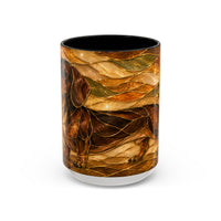Golden Dachshund Stained Glass Style Mug