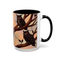Dusk Owl Stained Glass Style Mug