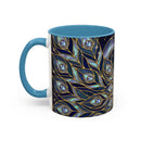 Lunar Peacock Stained Glass Style Mug
