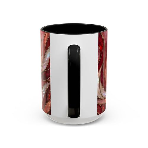 Scarlet Bloom Hummingbird Stained Glass Style Mug