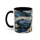 Sapphire Glow French Bulldog Stained Glass Style Mug