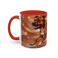 Warm Ember Staffy Stained Glass Style Mug