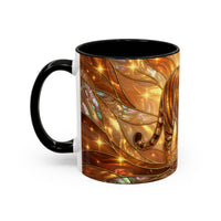 Golden Tiger Stained Glass Style Mug