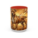 Amber Glow Staffy Stained Glass Style Mug