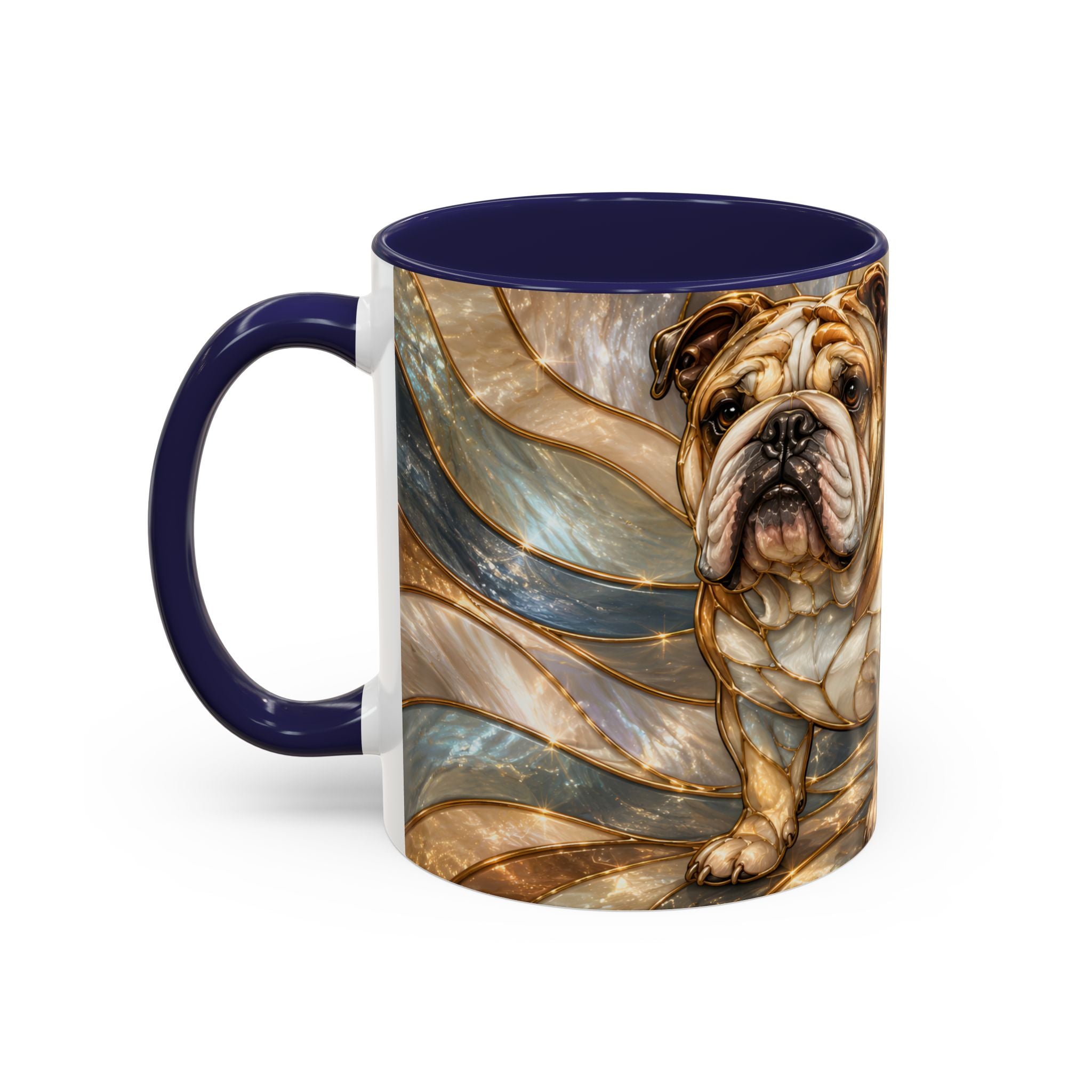 Regal Bulldog Stained Glass Style Mug
