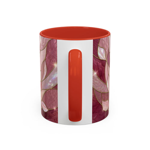 Pink Blossom Hummingbird Stained Glass Style Mug