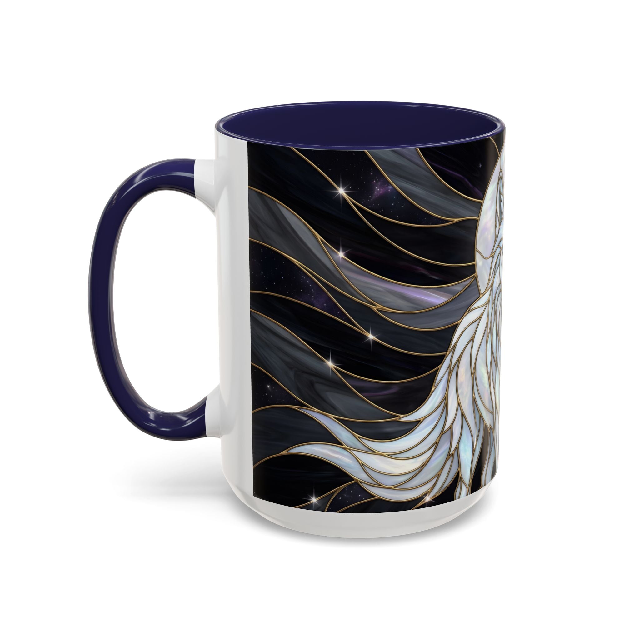 Night Wolf Stained Glass Style Mug