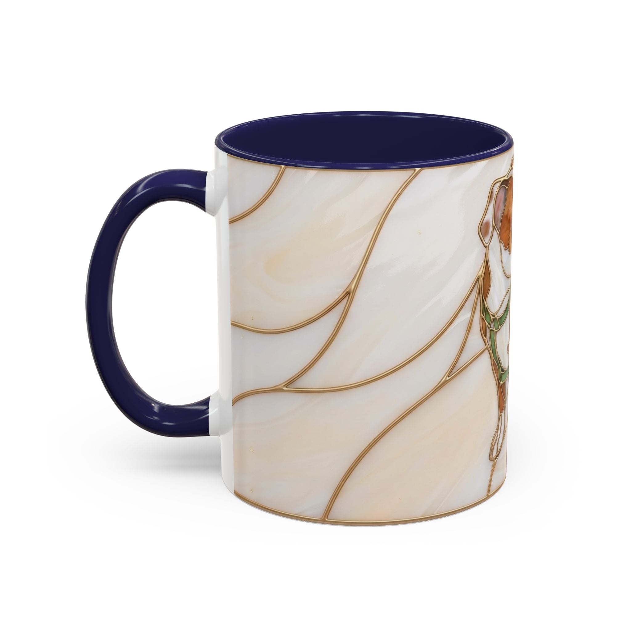 Custom Dog Portrait Stained Glass Style Mug