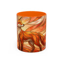 Orange Glow Fox Stained Glass Style Mug