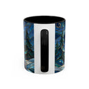 Blue Wolf Stained Glass Style Mug
