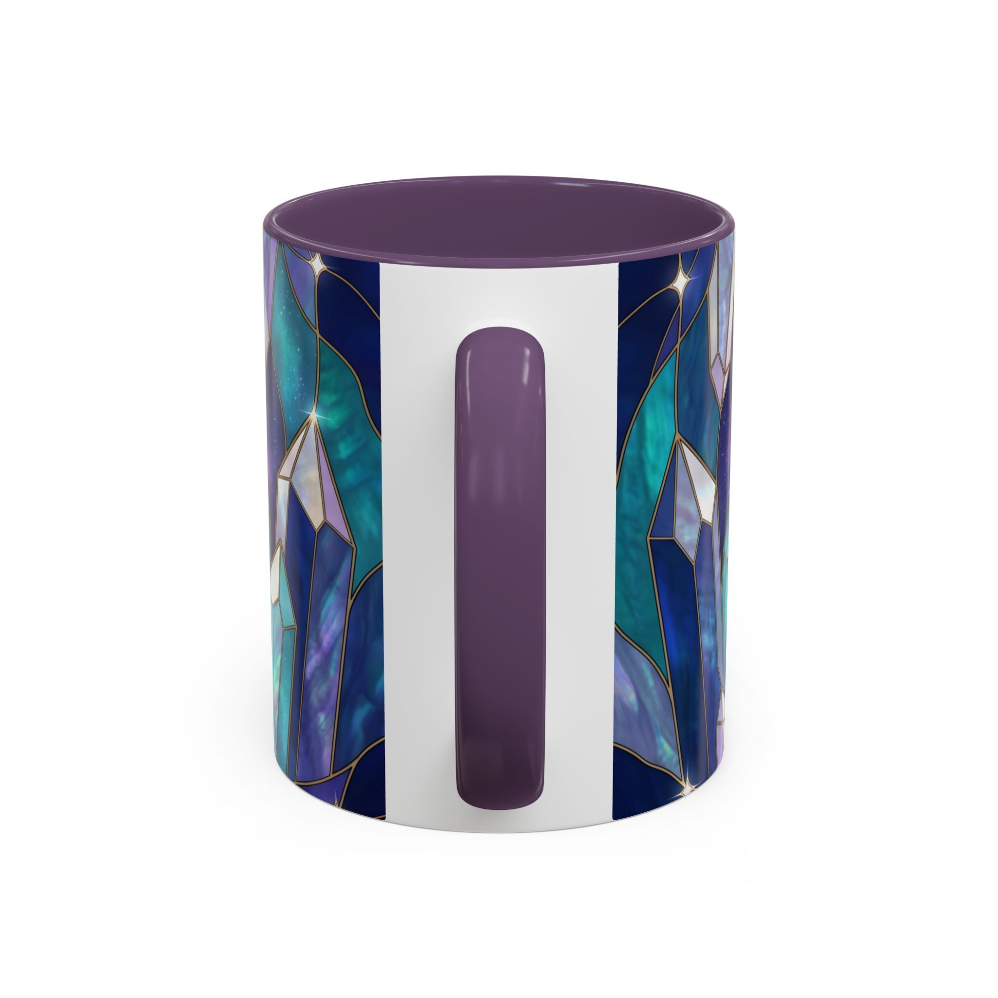 Crystal Wolf Stained Glass Style Mug