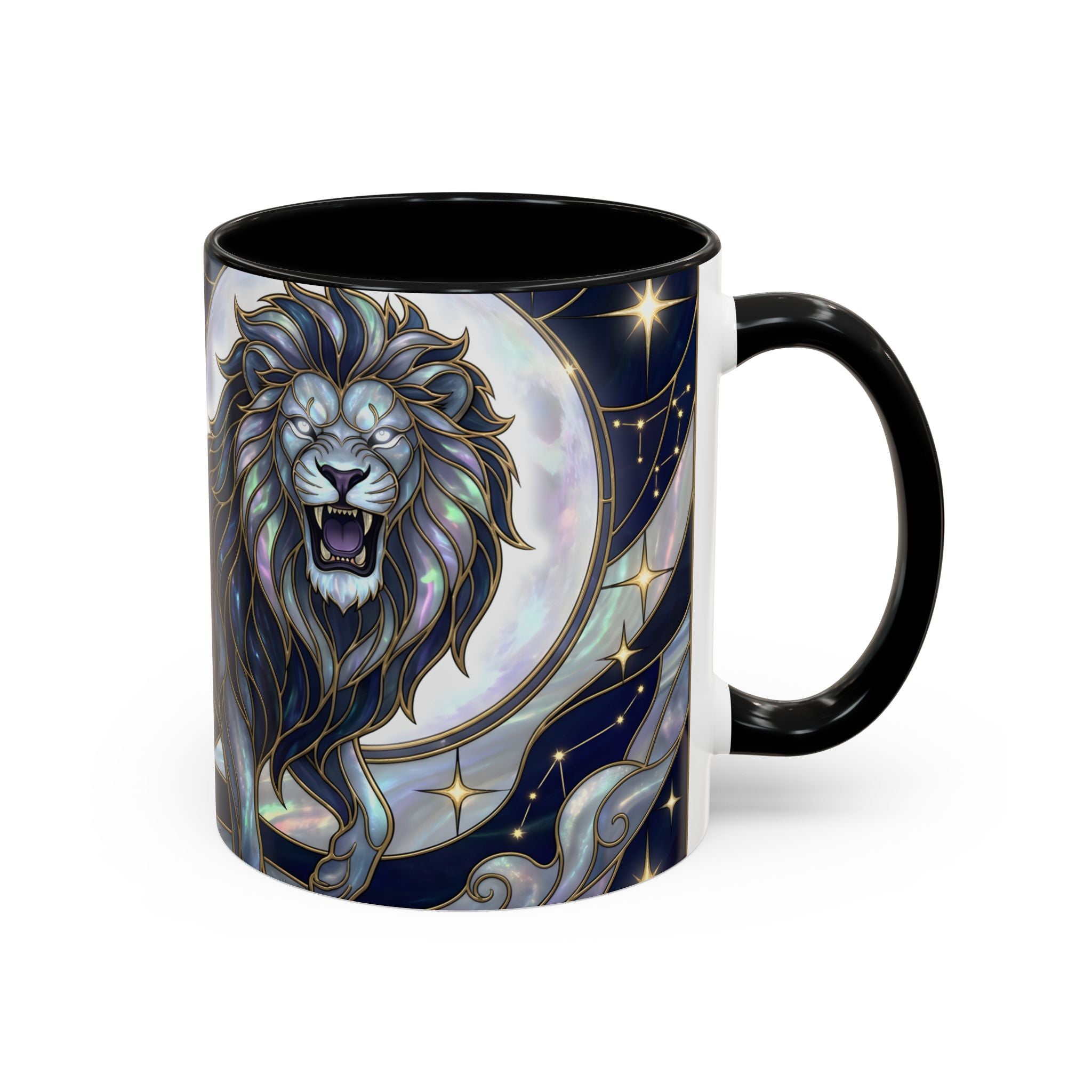 Celestial Lion Stained Glass Style Mug