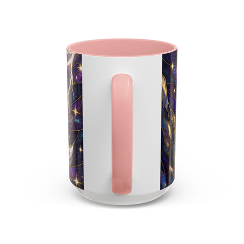 Purple Storm Fox Stained Glass Style Mug