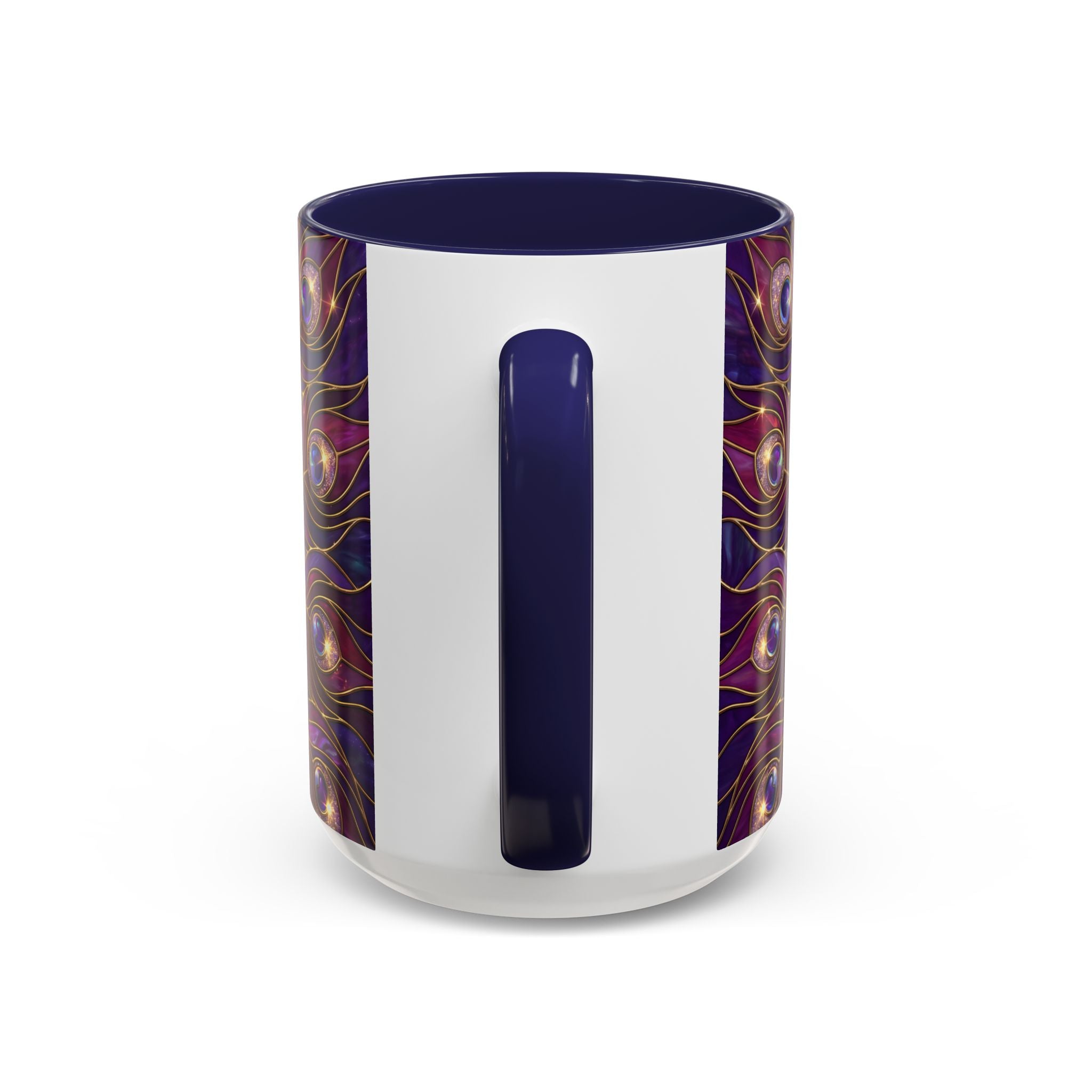 Purple Peacock Stained Glass Style Mug