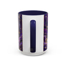Celestial Purple Tiger Stained Glass Style Mug