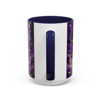 Celestial Purple Tiger Stained Glass Style Mug