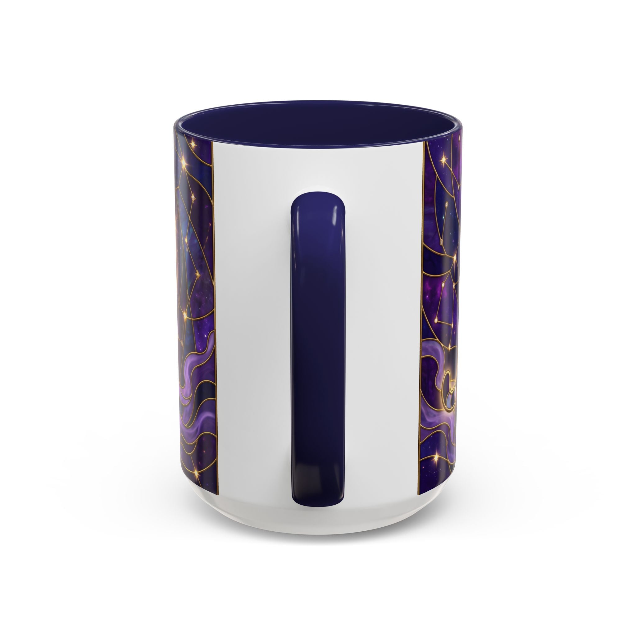 Celestial Purple Tiger Stained Glass Style Mug
