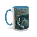 Forest Wolf Stained Glass Style Mug