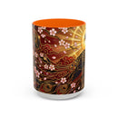 Sakura Peacock Stained Glass Style Mug