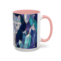 Crystal Wolf Stained Glass Style Mug