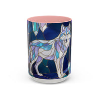 Crystal Wolf Stained Glass Style Mug