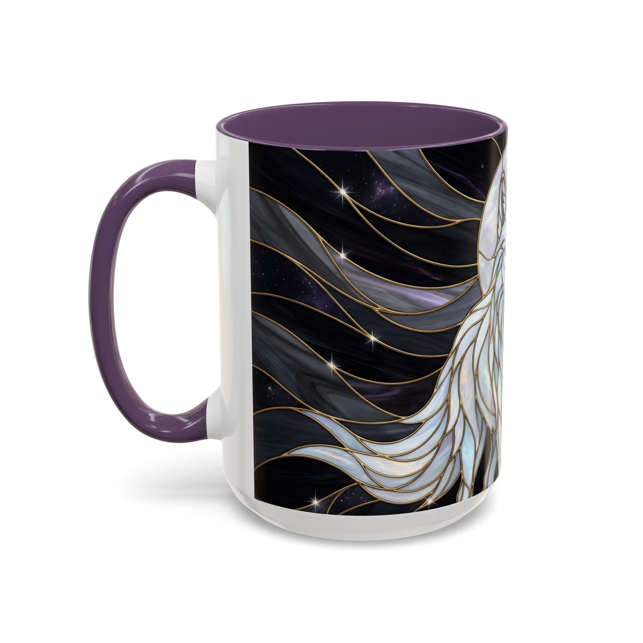 Night Wolf Stained Glass Style Mug