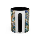 Blue Glow Great Pyrenees Stained Glass Style Mug