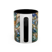 Blue Glow Great Pyrenees Stained Glass Style Mug