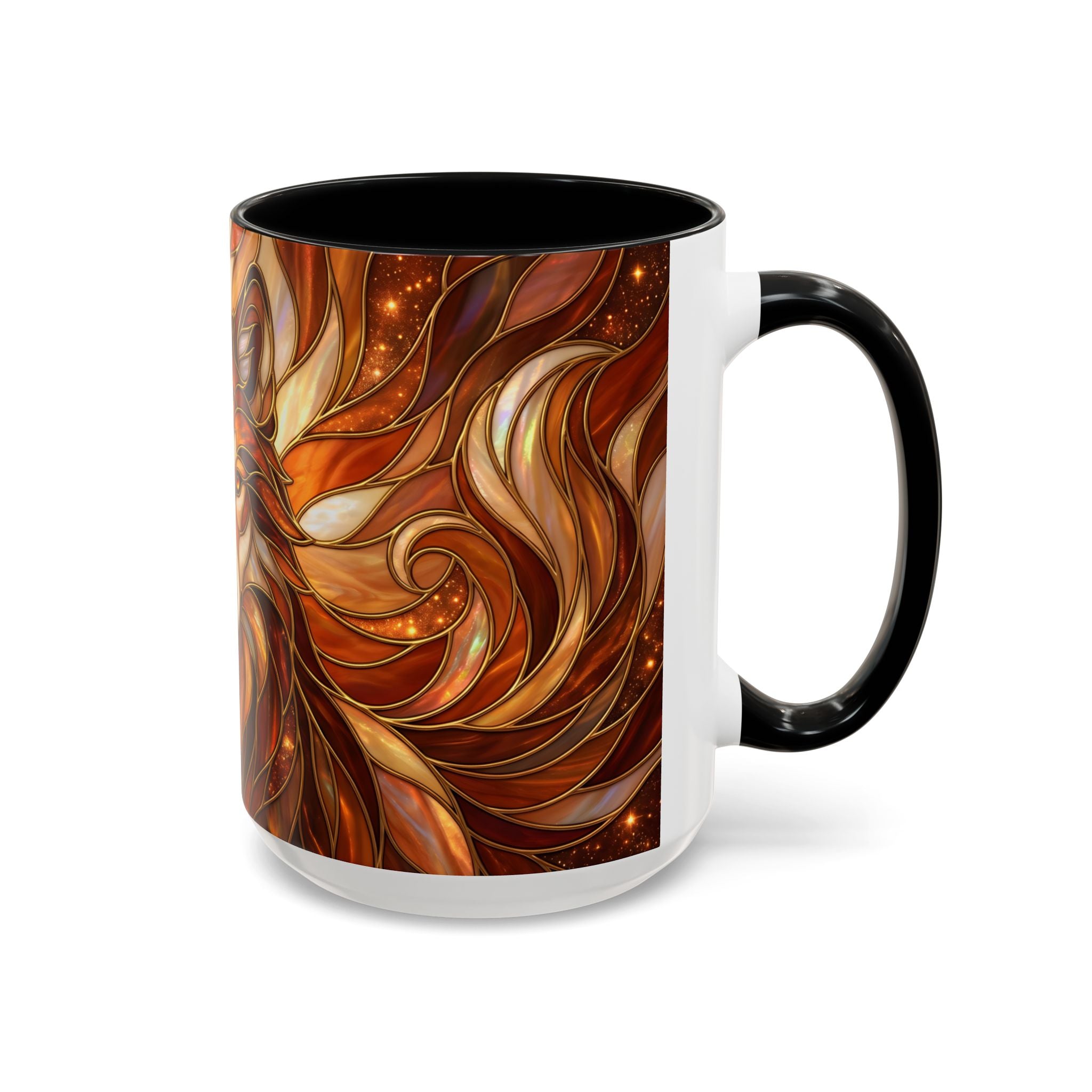 Ember Wolf Stained Glass Style Mug